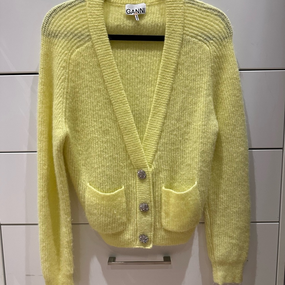 GANNI Women's Yellow Sweater